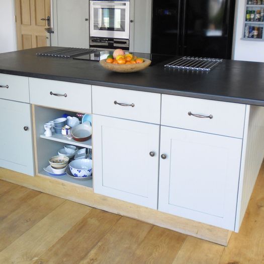 freestanding granite topped island