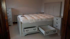 bed with drawers