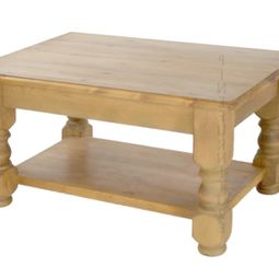 solid pine coffee table with shelf