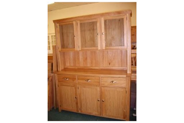 glazed top oak dresser