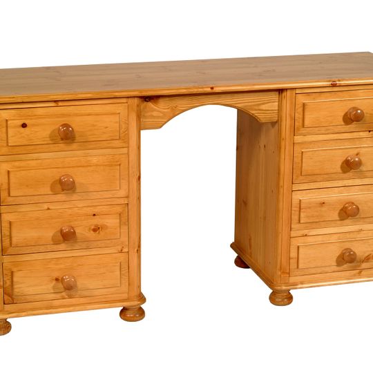 double ped dressing table