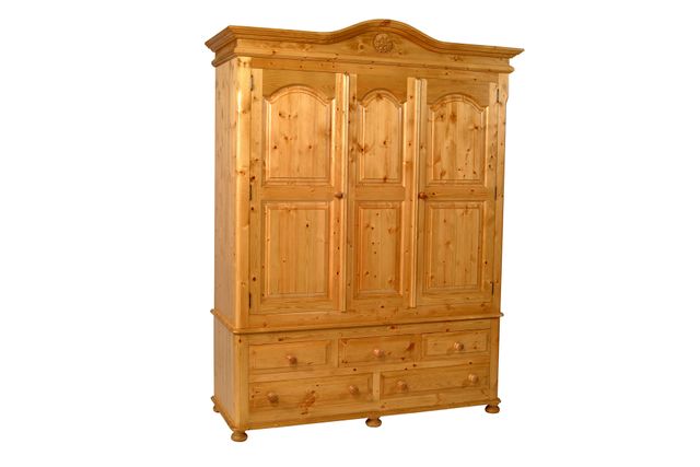 5 Drawer Triple Panel Robe