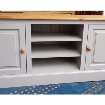 Large Pine Painted TV Unit