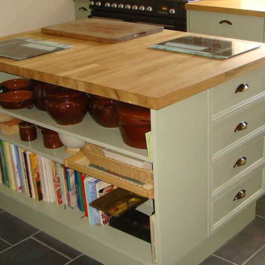 oak topped island unit
