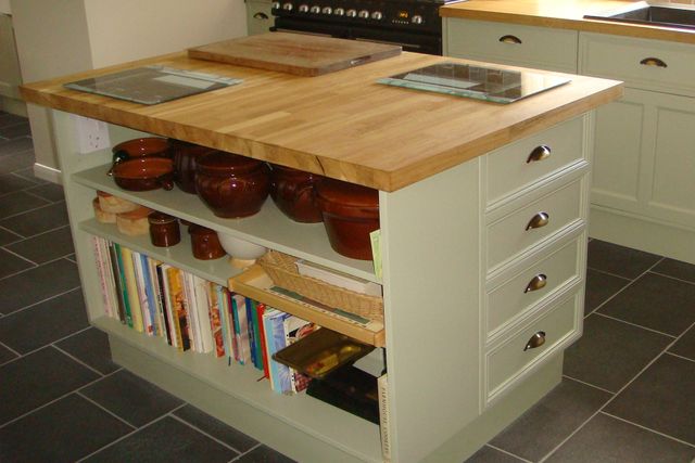 oak topped island unit